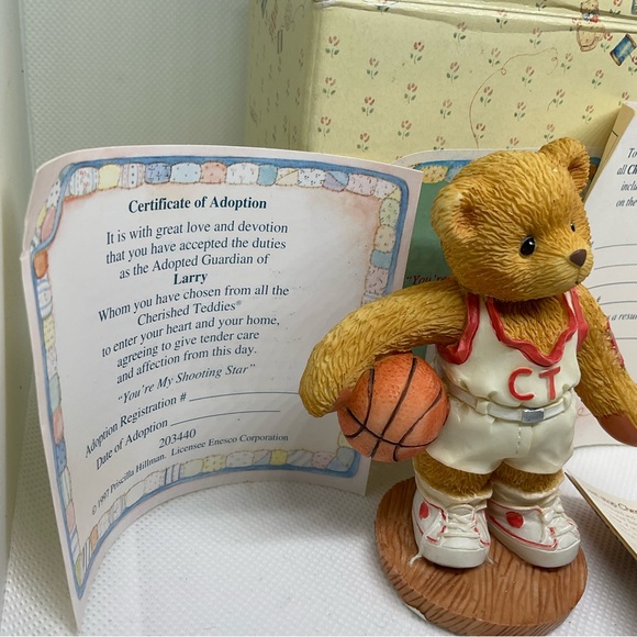 Cherished Teddies Enesco Larry "You're My Shooting Star" Figurine 203440 - Picture 8 of 9